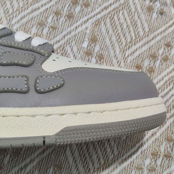 AMIRI Skel Top Low Grey & White Leather Sneakers main image 9